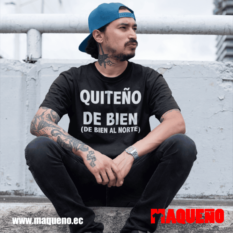 CAMISETA QUITEÑO DE BIEN AL NORTE - MAQUEÑO