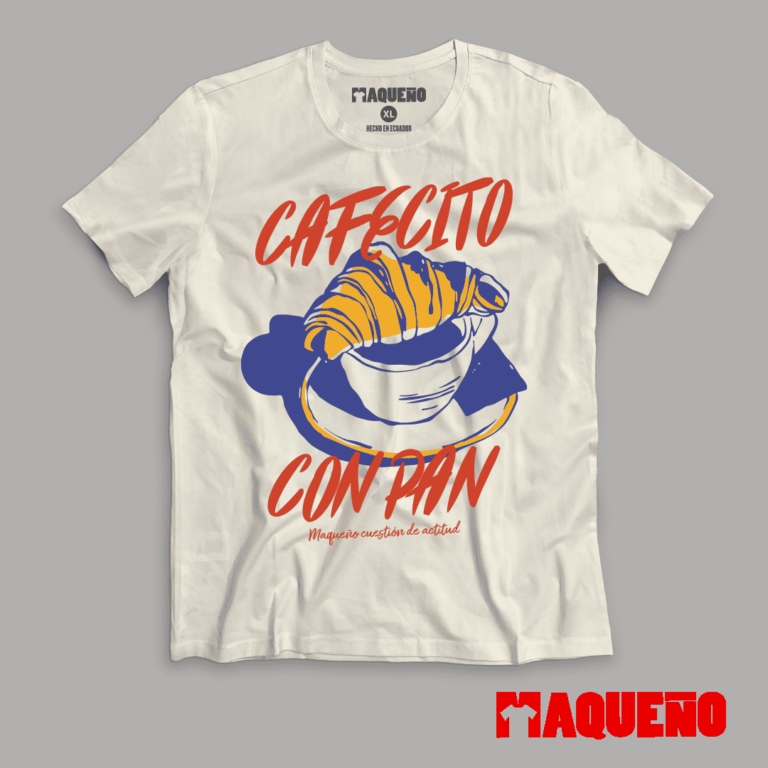 CAMISETA CAFECITO CON PAN - MAQUEÑO ECUADOR