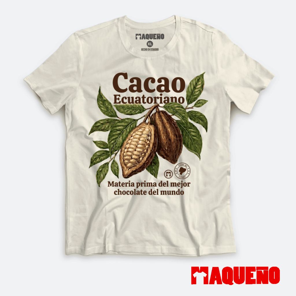 CAMISETA CACAO ECUATORIANO - MAQUEÑO ECUADOR